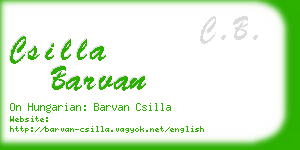 csilla barvan business card